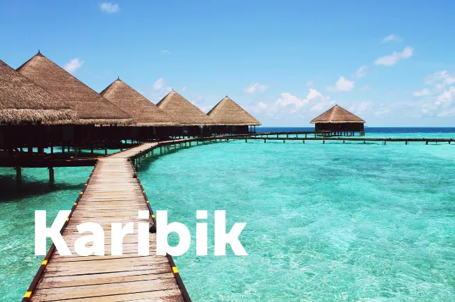 Bungalows auf der Karibik